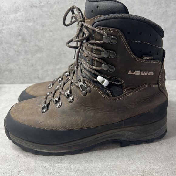 Lowa Mens Hiking Boots Tibet GTX Size 9.5 Brown Backpacking Trekking Outdoor - Picture 8 of 16